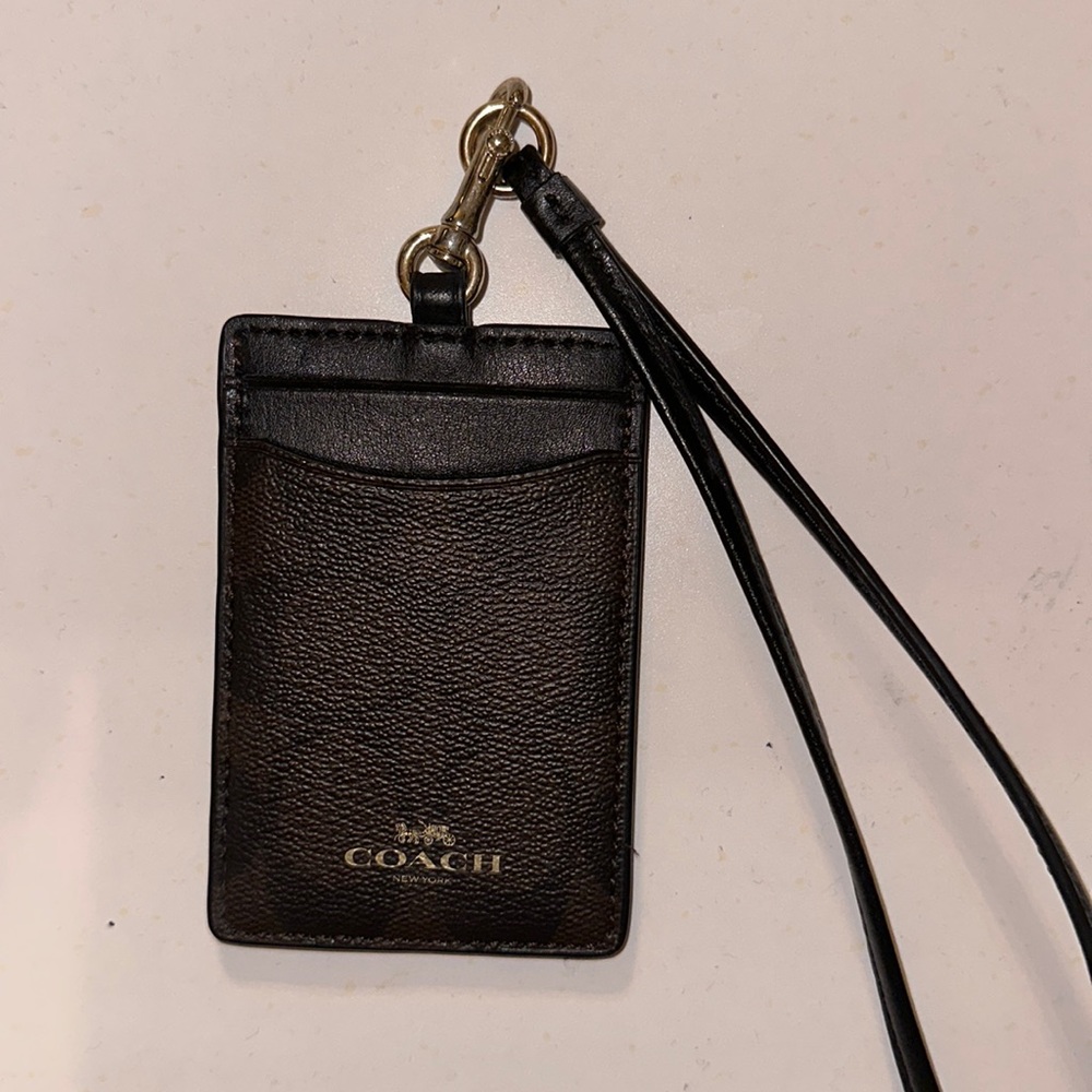 Coach badge holder/lanyard